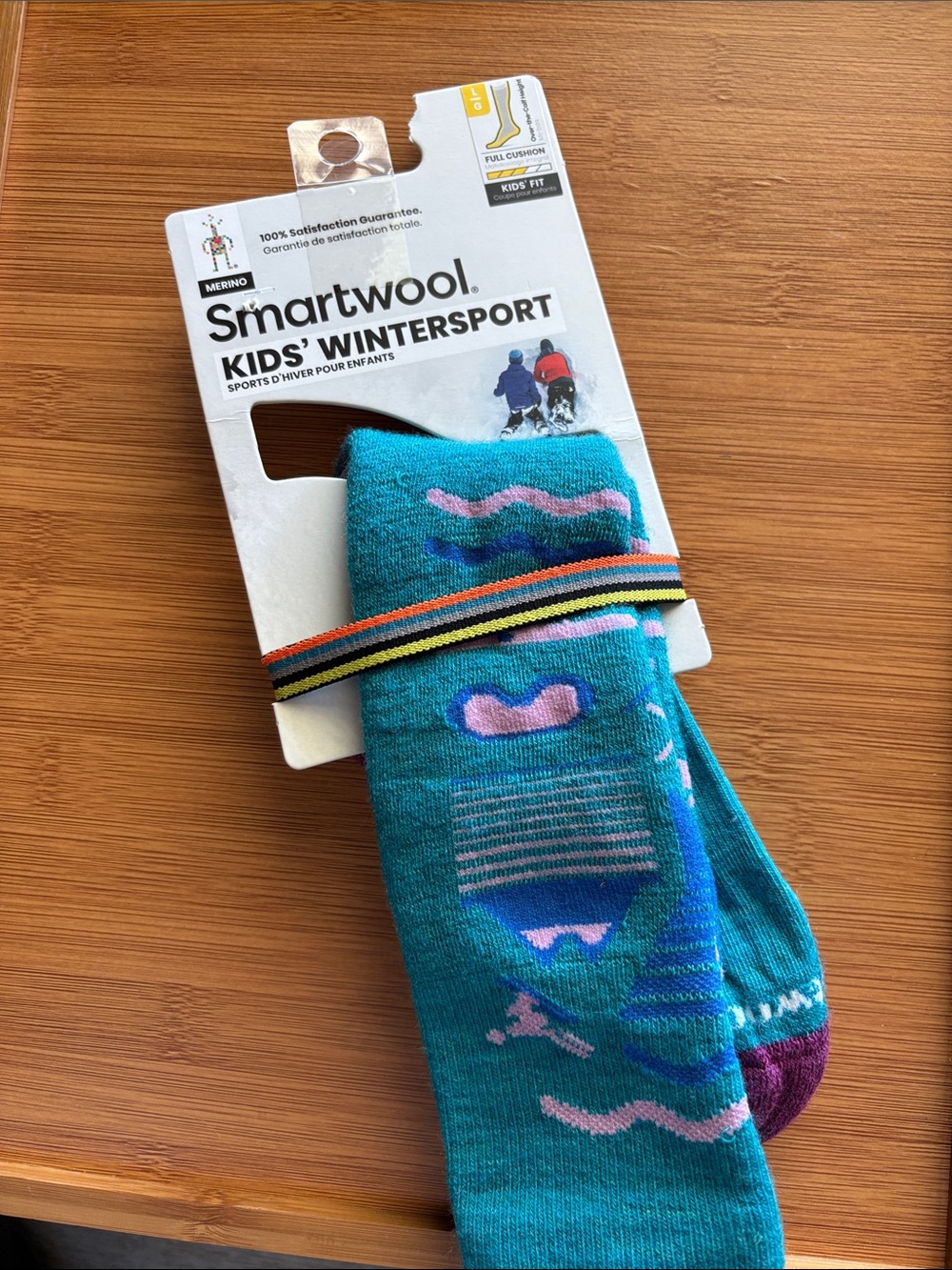 Smartwool Teal Patterned Kids' Wintersport Socks
